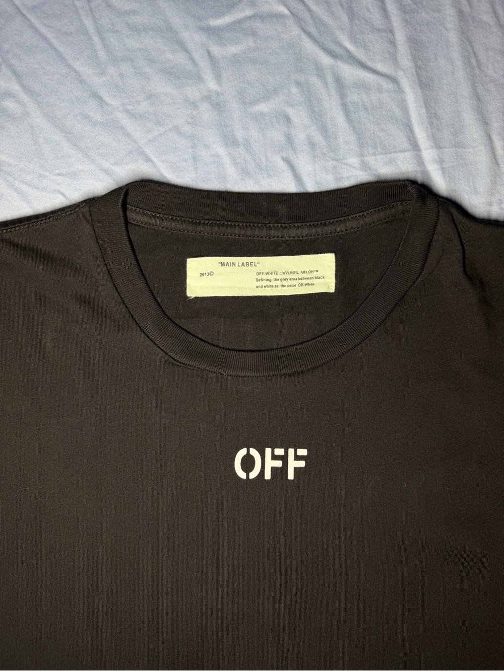 Off-White Black T-Shirt with White 'OFF' Chest Logo